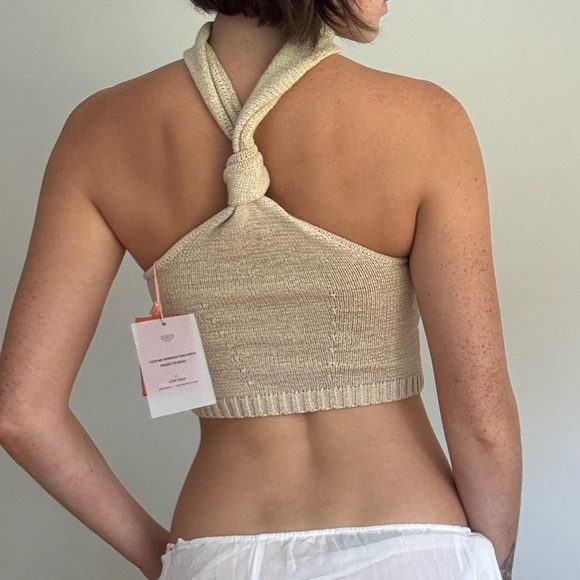 NEW CULT GAIA sorine knit top in beach. NWT - Picture 3 of 5